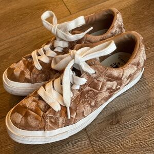 Converse One Star x Golf Le Fleur Quilted Velvet Brown Sugar Casual Sneakers